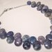 Blueberry Quartz teardrop statement drama Necklace stone necklace