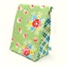 Eco Insulated Lunch Bag in Garden Party Green Floral Print