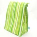 Eco Insulated Lunch Bag in a Green and Yellow Stripe