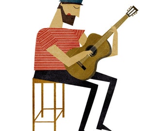 Guitarist print