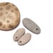 SLENDER GREY - Genuine Drilled Beach Stones Set - focal jewelry beads