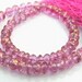 STUNNING Pink Topaz Rondelle Beads 10 beads