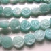 Amazonite Carved Flower Beads 6