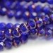 Deep Cobalt Copper 6mm Faceted Fire Polish Rondelle Beads 25