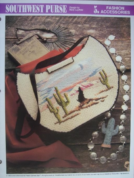 SOUTHWEST PURSE plastic canvas PATTERN from Annie's International