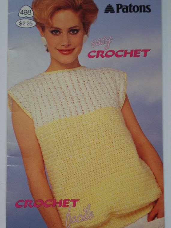 Quick Easy Crochet Sweater Patterns Tunic Shell Womans | eBay