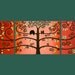 Black Friday 52" Original Modern Abstract Impasto Acrylic Painting Love Birds Tree Branches "The Happy Time" by QIQIGALLERY 52x18x0.8
