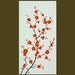 Original Modern Abstract Heavy Texture Impasto Palette Knife Acrylic Painting Landscape Wall Decor "Red Blossom" by QIQIGALLERY