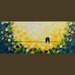 Original Modern Abstract Heavy Texture Impasto Acrylic Painting Landscape Love Birds on Wire Wall Décor "Whispering V" by QIQIGALLERY