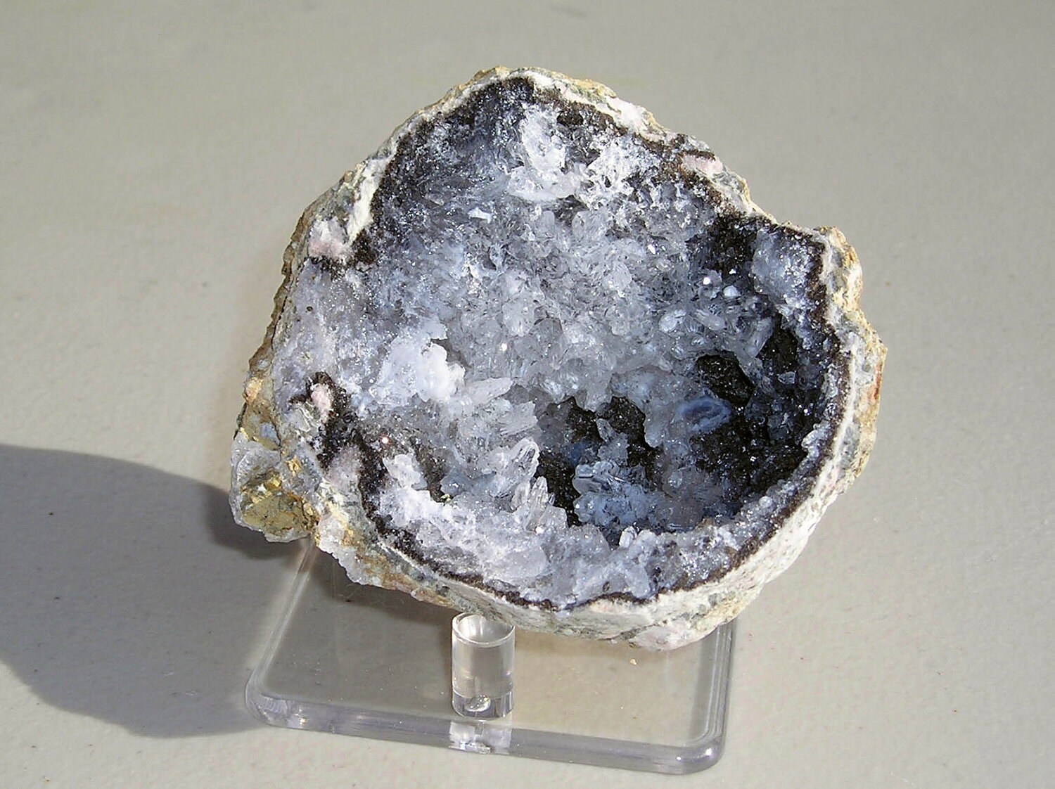 Crystal Filled Geode Sparkling Diamond Display Specimen