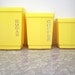 Vintage Canister Set, Lemon Yellow 3-Piece