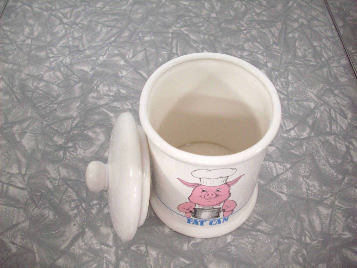 Vintage Bacon Fat Drippings Container 1989 Cute Piggy