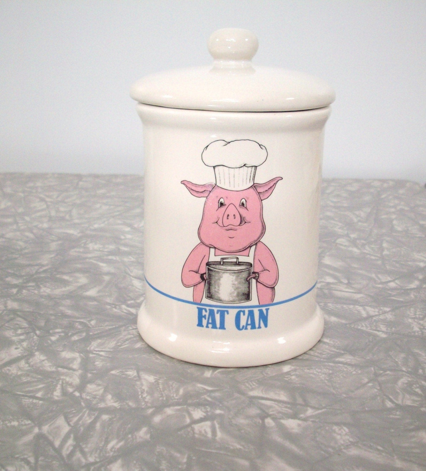 Vintage Bacon Fat Drippings Container 1989 Cute Piggy