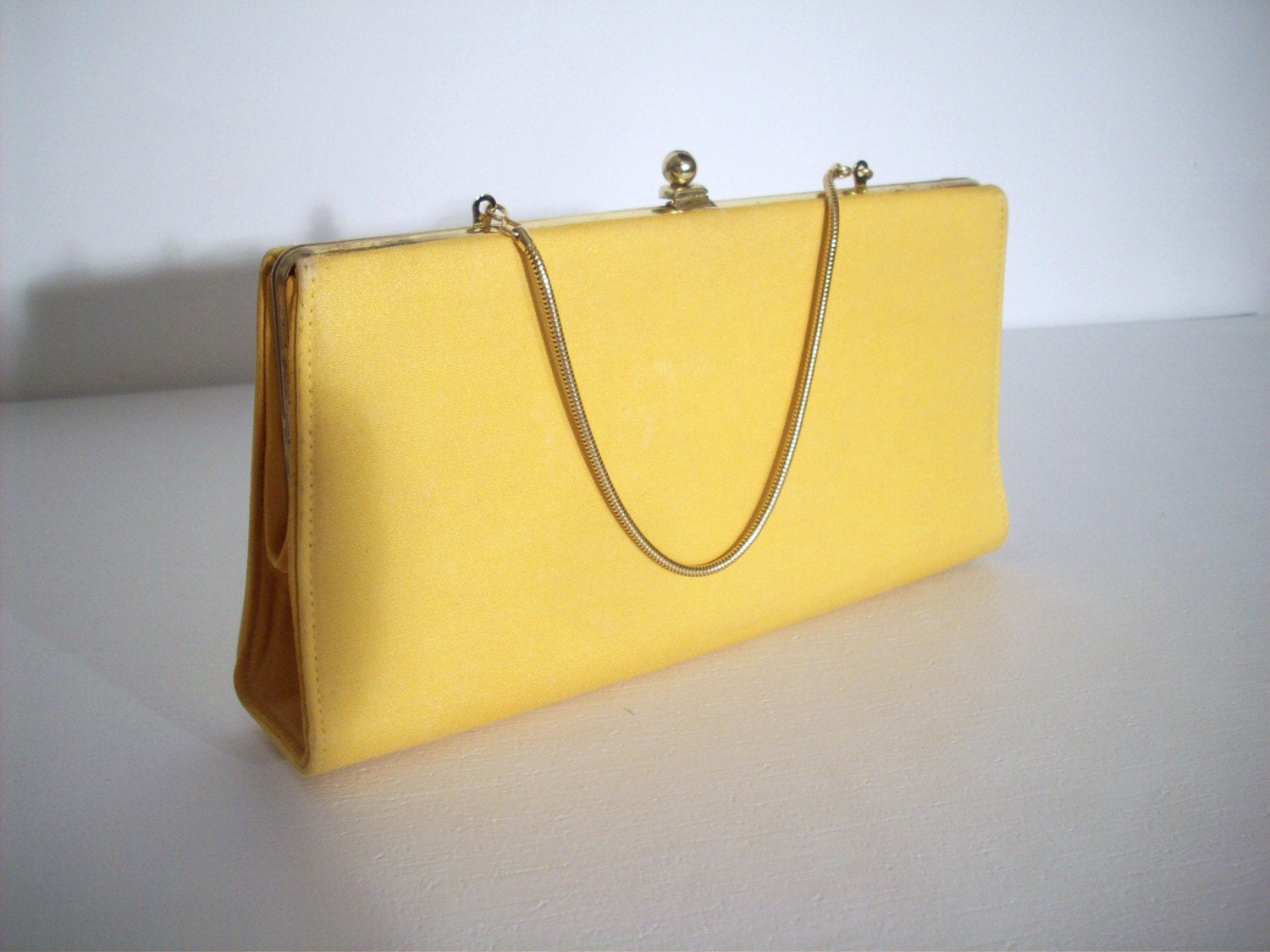 Bright Yellow Clutch Handbag