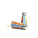 Blue and Orange Stripes: Hand painted Salt and Pepper shakers