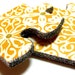 Golden Yellow Magnets Two Puzzle Pieces Magnets