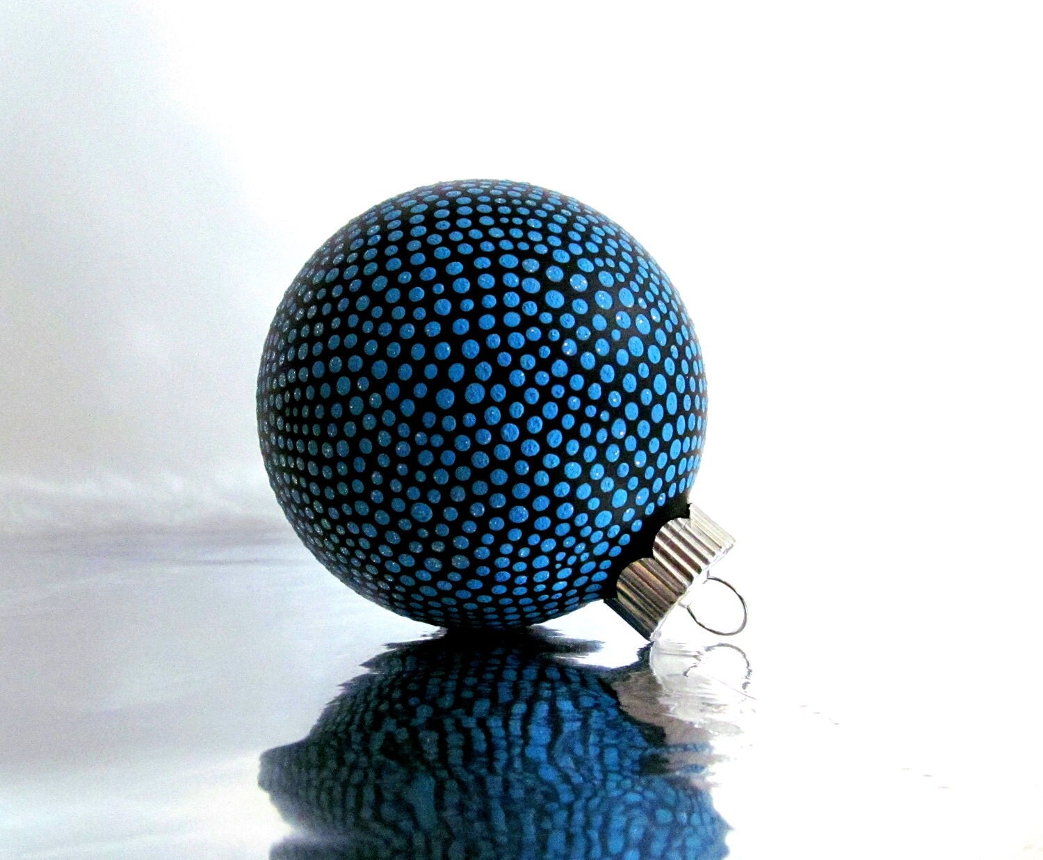 Christmas Ornament Blue Ornament Hand painted