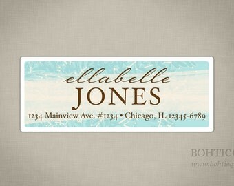 Personalized Return Address Label Sticker - Tree Shadow