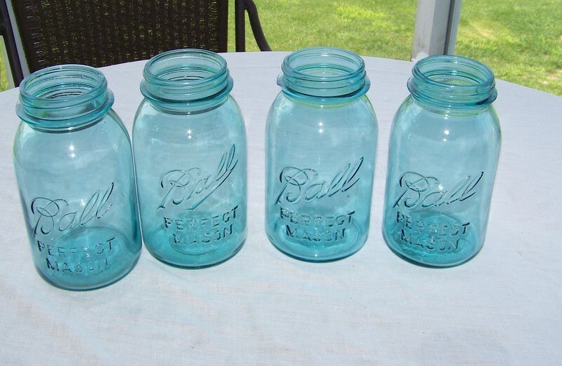 Vintage Ball Perfect Mason Jars Green