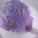 15% off light purple lavender silver grey curly feather headband Rhinestone accent vintage inspired nb baby toddler girl teen adult photo