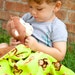 Plush Baby Blanket Lovey Monkey print with Stuffed Monkey attached
