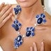 Lapis Sapphire Extra Dramatic Bridal Bib Statement Necklace Statement jewelry by Ezzaexclusive
