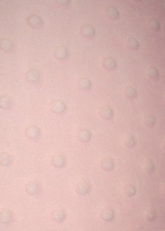 1 Yard Minky Bumpy Dots Fabric Soft Pink We Have by BeeAndDot