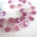 Plum 'Quartz' Faceted Top Drilled Teardrops 10x12x4mm Pkg of 6 (LO1)