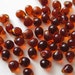 100 pcs Clear Dark Amber Yellow Miyuki Brand Glass Fringe beads 3x4mm