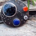 Galaxy Pendant with Gemstone Planets - Sterling Silver with Pietersite, Lapis, Carnelian, and White Topaz - Free Gift Wrapping