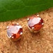 Cognac Zircon Earrings in 14k Gold- Stud Earrings with Genuine Gemstones - Free Gift Wrapping