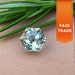 Reserved for amykushner- FAIR TRADE Polar Feldspar, Ice Blue-Green Loose Faceted Gemstone - Precision Cut Hexagon