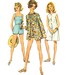 Vintage Bathing Suit Swimsuit Sewing Pattern Beach Coverup Plus Size