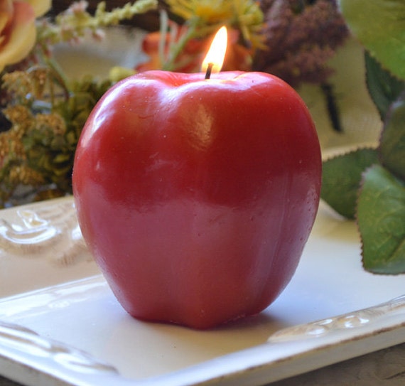 Red apple candle gift for teachers or apple of my eye weddings