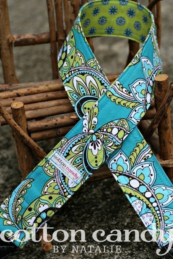 VERA BRADLEY Reversible Camera Strap Peacock Green