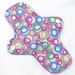 Reusable Cloth ULTRATHIN Pantyliner 8 Inch WeeEssentials Mini Pad with wings for Every Day - Bubbly Fun with WHITE backing