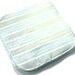 8 by 8 inch Serged Cloth Wipes/Washcloths -Pastel Blue Stripes - Flannel/Baby Terry- set of 4