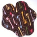 Cloth Menstrual Pad Set - 2 FLEECE Backed Maxi Pads with wings - Medium and Heavy Flow - Nashville Guitars Flannel