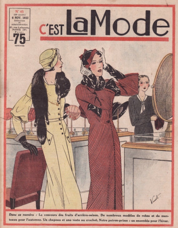 Vintage French Ladies Magazine  C est la Mode 