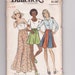 Vintage Sewing Pattern Skirts Long and Short 1970's Butterick 3589 28 Waist
