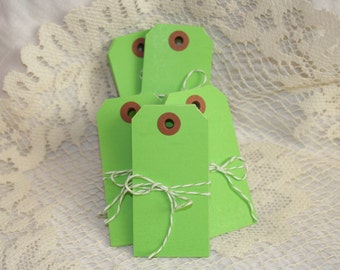 CLEARANCE - Colored Shipping Tags - Medium - Lt Green - 10 pack