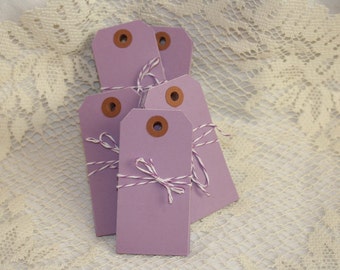 CLEARANCE -Colored Shipping Tags - Medium - Lavender - 10 pack