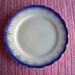 SALE Set of 2 Vintage Flow Blue Plates with Scalloped Edges