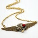 Steampunk Jewelry Necklace Time Flies - Artfully presented in a Drawstring Pouch - Securely Packaged and Promptly Shipped