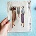 Vintage skirt pattern with center pleat and pockets 1951