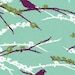 Last One Joel Dewberry Aviary 2 Plum Sparrows - One yard listing