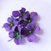 Violet Hair Pins Purple Flower Cream Swarovski Pearl Hydrangea (set of 5 bobby pins)