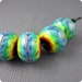 Lampwork beads - "Rainbow Tie-Dye" - set of 6 art glass beads, FHFteam Y3, GBUK, SRA