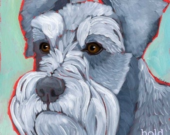 Schnauzer No. 1 - magnets, coasters and art prints