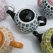 Mosaic Teapot - Black and Gray